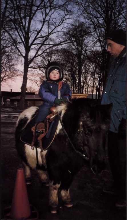 Rebecka horse-back riding January 2000