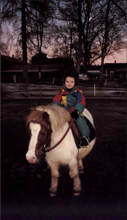 Rikard horse-back riding January 2000